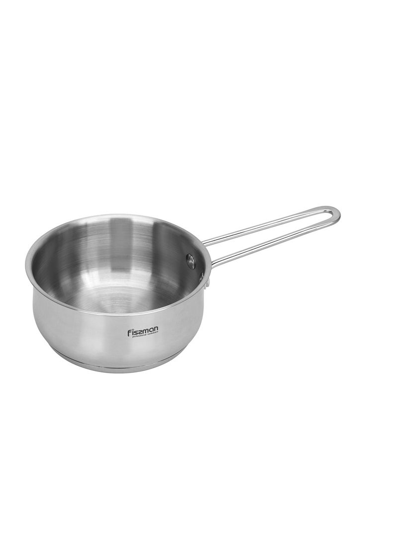 Fissman - Saucepan 900mL with Glass Lid, Stainless Steel 18/10 INOX304 Saucepan Gulliver Series, Induction Bottom Suitable for all Types of Stoves, Long Stay-Cool Ergonomic Handle - Image 1