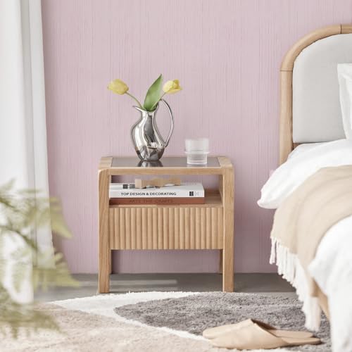 Qianglive Pink Grasscloth Peel and Stick Wallpaper - 15.7"x120" Vintage Removable Waterproof Wallpaper for Room Walls, Cabinets, Furniture, Drawers, Desk - Image 4