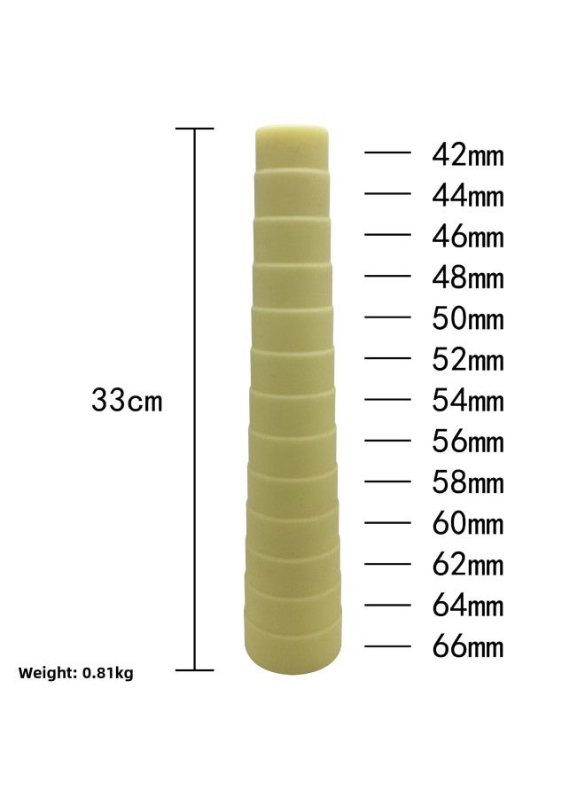 Wooden Bracelet Stick Round Egg-Shaped Drum-Shaped Step Slot Bracelet Repair Plastic Correction Extended Measurement Wooden Stick Solid Wood-Model:Rice White Yolika Bracelet Stick  - Image 1
