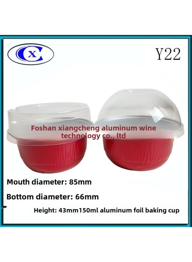 Baking Aluminum Foil Cup Mold Cheese Pudding Cup Resistant Baking Egg Tart Snow Mei Niang Mooncake Shouldering Box Special Wholesale-Color:Pink - Image 2