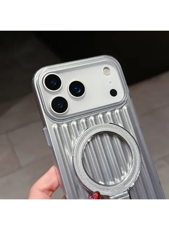 غطاء iPhone 13 مع حامل مغناطيسي وواقي شاشة من الزجاج المقوى باللون الذهبي - Image 5