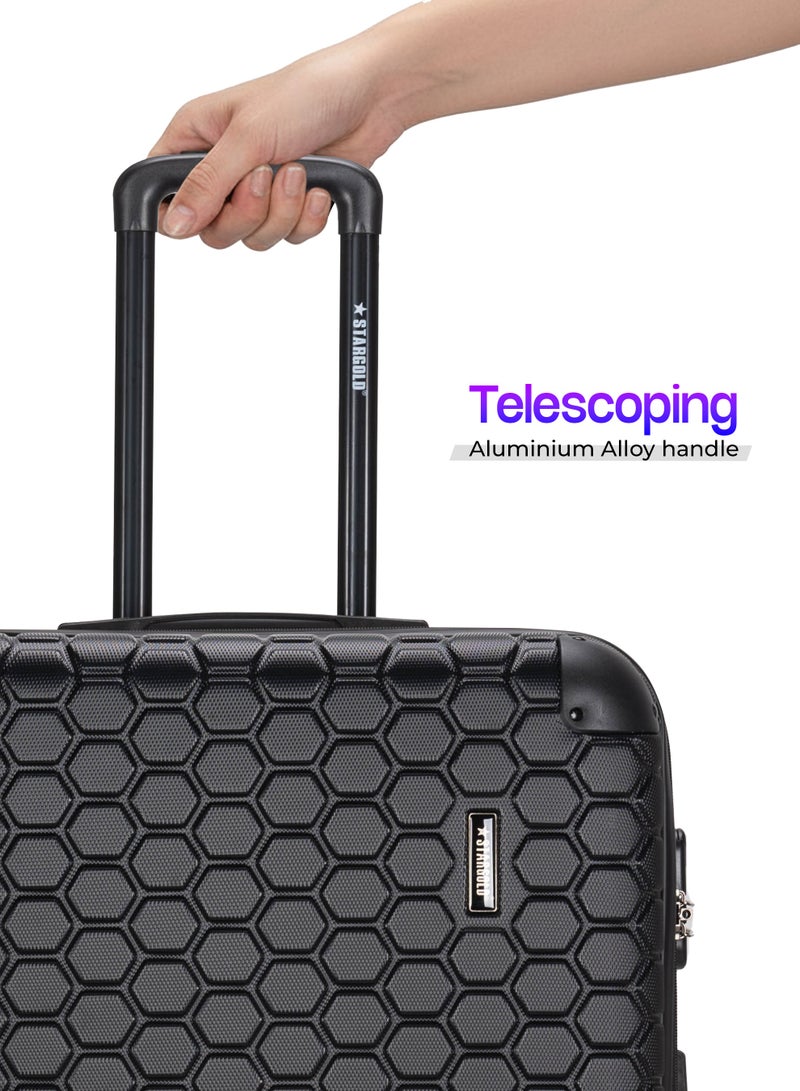 ستارجولد 4 عبوات من عربة أمتعة مقفلة ذات رقم دوار للجانب الصلب - Image 2