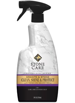 STONE CARE International Stone Care International Granite Clean, Shine & Protect - Cleans Polishes & Protects Stone, Granite, Quartz, Marble, Limestone and Travertine Slate Surfaces, White, 24 Fl oz  - Image 1