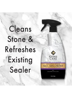 STONE CARE International Stone Care International Granite Clean, Shine & Protect - Cleans Polishes & Protects Stone, Granite, Quartz, Marble, Limestone and Travertine Slate Surfaces, White, 24 Fl oz  - Image 5