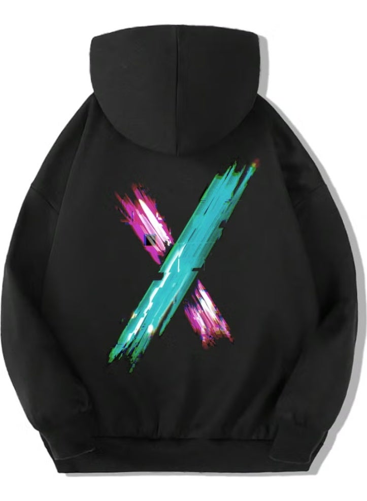 BRZ Collection Unisex Kids Electric X Logo Hoodie Sweat - Image 1