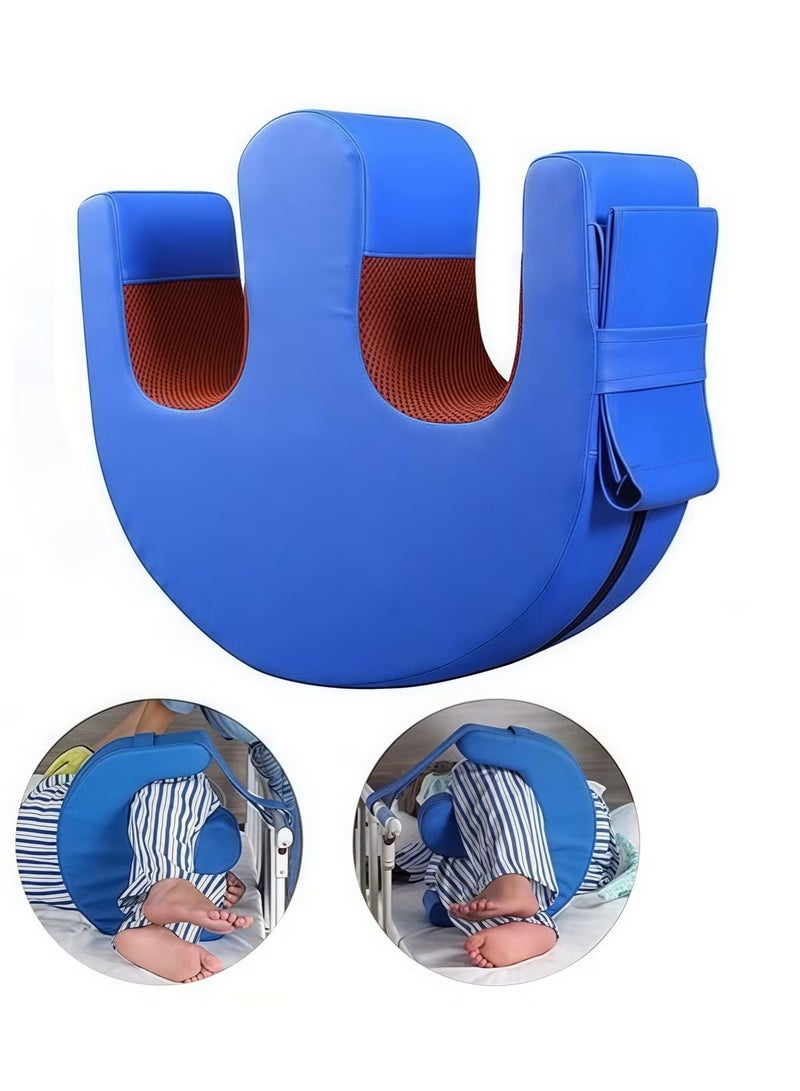 KORAX Patient Turning Device Turnover Device Waterproof Detachable PU Leather Turning Pillow Lift Assist Nursing Help The for Bedridden Elderly Patients Products Blue - Image 1