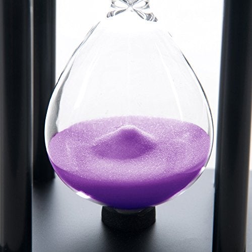 B BELLAWARE Bellaware 60 Minutes Hourglass, Wood Sand Timer,Purple - Image 4