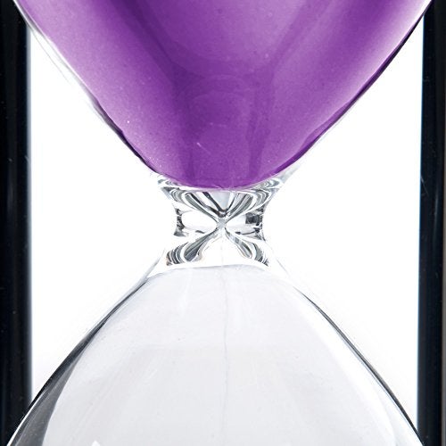 B BELLAWARE Bellaware 60 Minutes Hourglass, Wood Sand Timer,Purple - Image 3