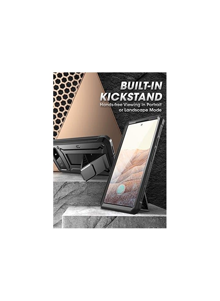 SUPCASE [UB Pro] Case Designed For Google Pixel 7A (2023 Release), [Extra Front Frame] Case Designed For Full-Body Dual Layer Rugged Belt-Clip & Kickstand Case with Built-in Screen Protector - Black - Image 5