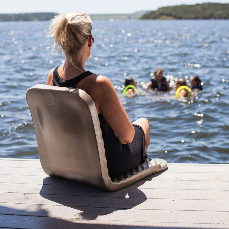 TRC Recreation Super Soft 19 Inch Foam Folding Lake Poolside Chair, Marina Blue - Image 2