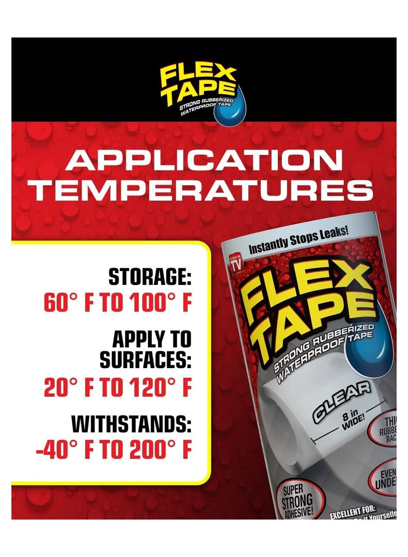 FLEX TAPE Max Waterproof Repair Tape Black 762 X 10.16 Cm  - Image 3
