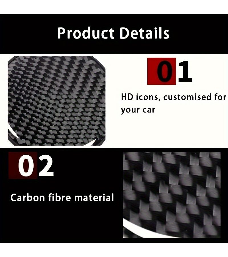 Carbon Fiber Cup Holder Mat Set 2pcs Easy Clean Anti Slip Vehicle Interior Decor - Image 3