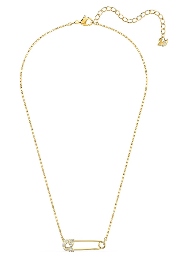 Chomel - Crystal Paperclip Safety Pin Pendant Choker Necklace for Women Girls - Image 1