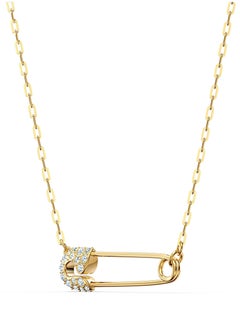 Crystal Paperclip Safety Pin Pendant Choker Necklace for Women Girls