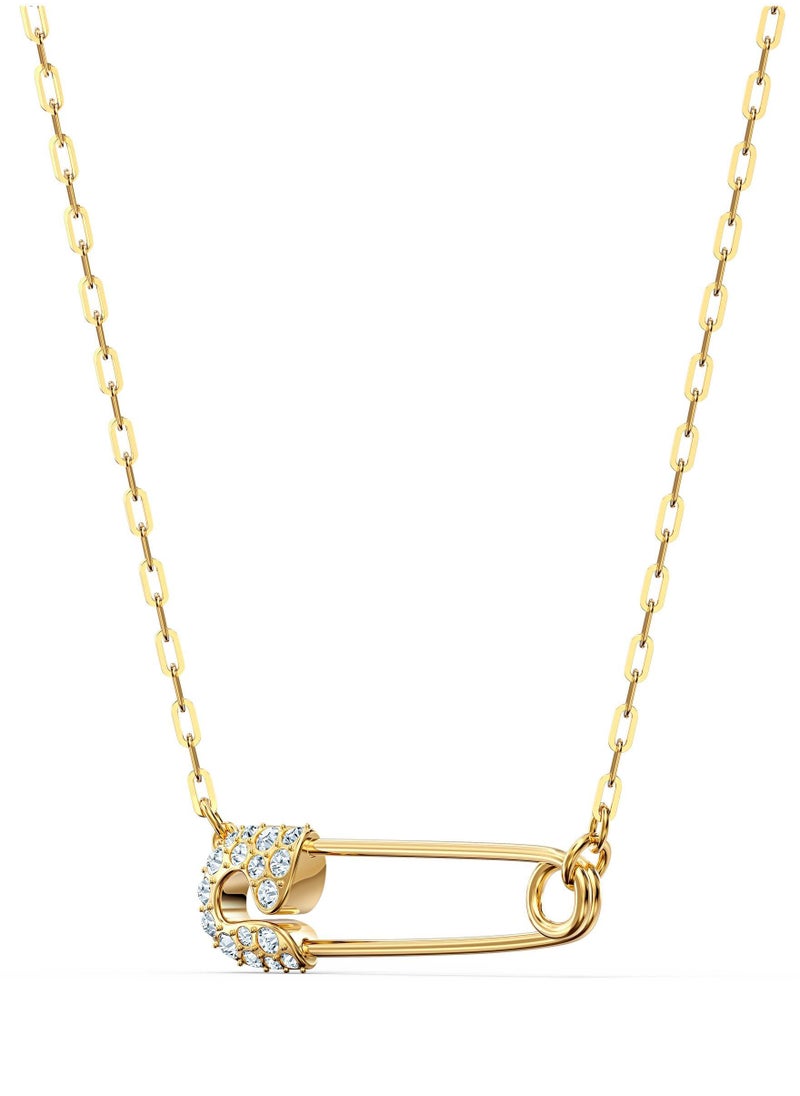 Chomel - Crystal Paperclip Safety Pin Pendant Choker Necklace for Women Girls - Image 1