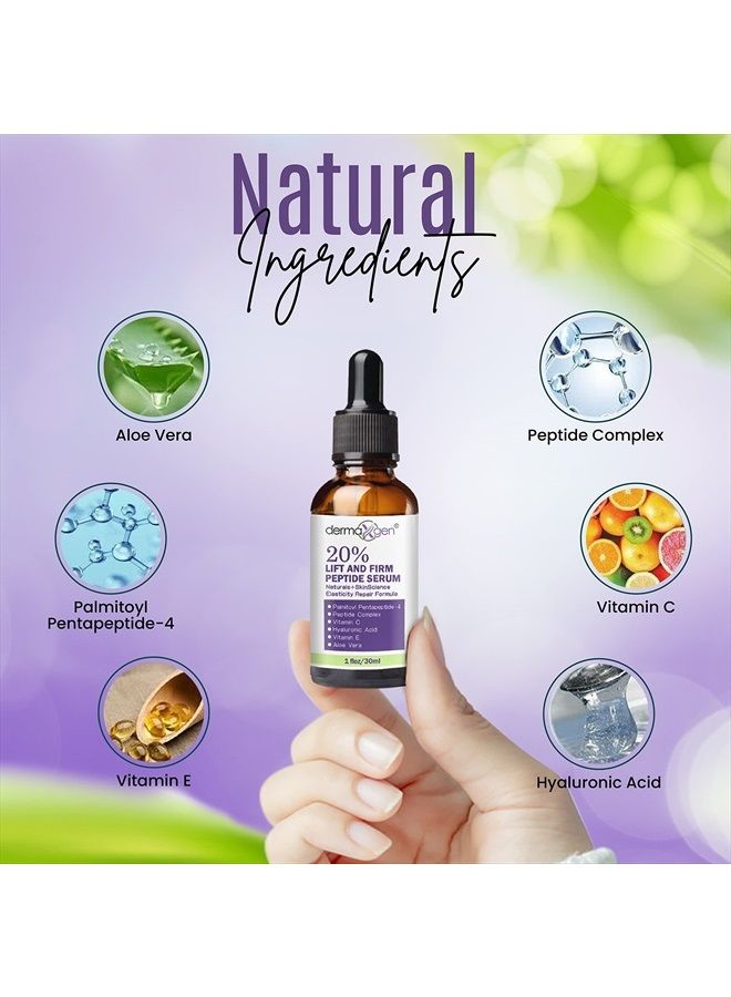 dermaxgen DERMAXGN Elasticity Repair Serum, MATRIXYL 3000 - PURE ORGANIC Powerful Triple Combination Serum/Anti-Aging, Facial AGED Wrinkles Serum (1 FL OZ) - Image 5