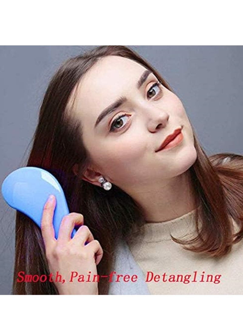 Generic Portable Fluffy Detangling Hair Brush, Designed with 2 Anti-Static Sliding Combs with Air Cushion for Scalp Massage, Perfect for Women, Men, Kids with Curly, Long, Thick, Wet and Dry Hair. - Image 2