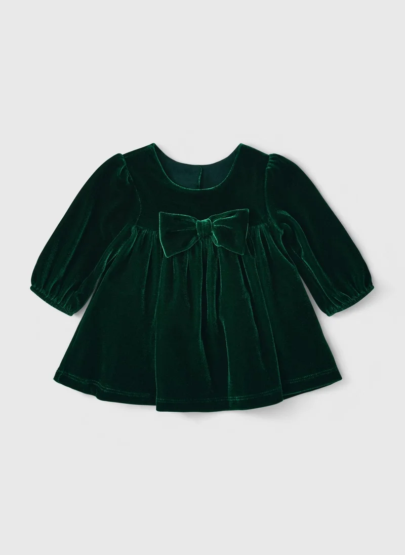 Matalan Baby Green Velour Dress