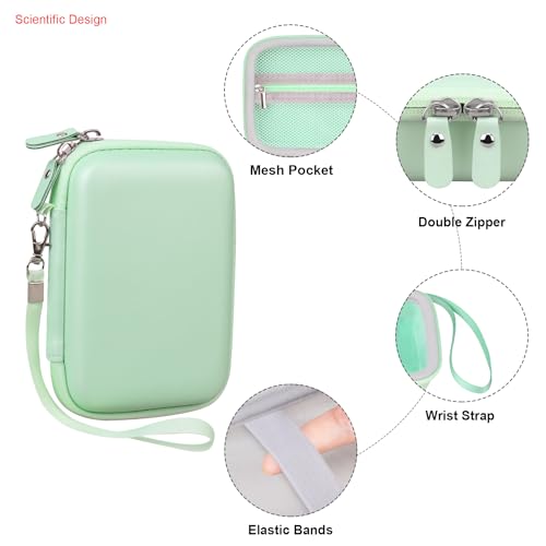 Elonbo Carrying Case for GL.iNet GL-MT3600BE (Beryl 7)/ GL-MT3000 (Beryl AX)/ GL-AXT1800 Portable Travel Router, Pocket WiFi Hard Travel Bag, Mini Mobile Hotspot Router Storage Holder, Green - Image 4