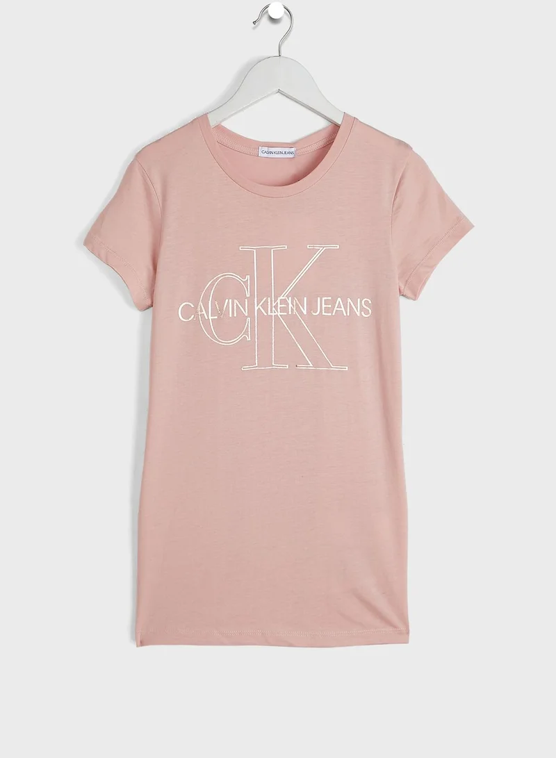 Calvin Klein Jeans Kids Slim Metallic Logo T-Shirt