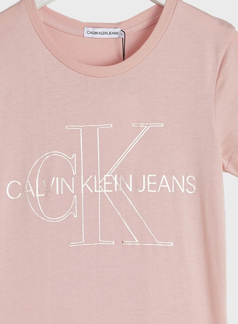 Calvin Klein Jeans Kids Slim Metallic Logo T-Shirt