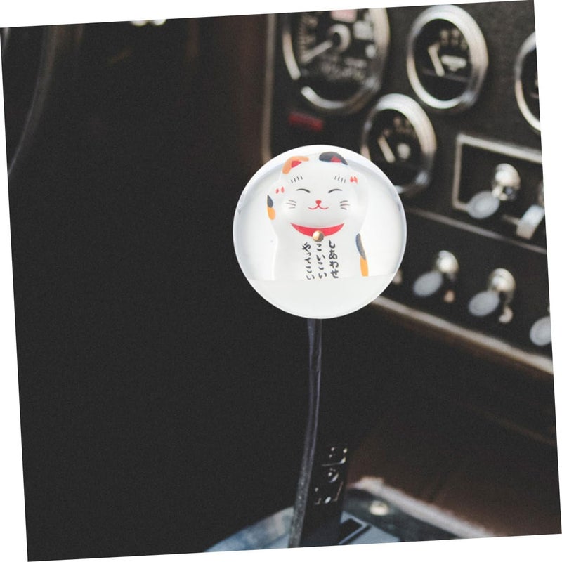 Car Gear Shift Knob Lucky Cat Manual Gear Stick Shifter Head Auto Transmission Knob Decorative Car Accessory for Manual Vehicles - Image 5