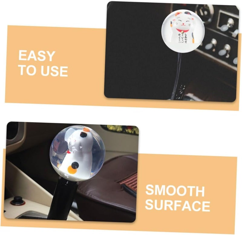 Car Gear Shift Knob Lucky Cat Manual Gear Stick Shifter Head Auto Transmission Knob Decorative Car Accessory for Manual Vehicles - Image 3