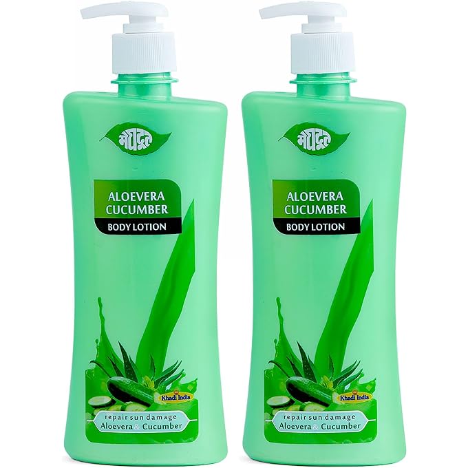 Meghdoot Aloevera Cucumber Body Lotion 500ml (Pack of 2) - Image 1