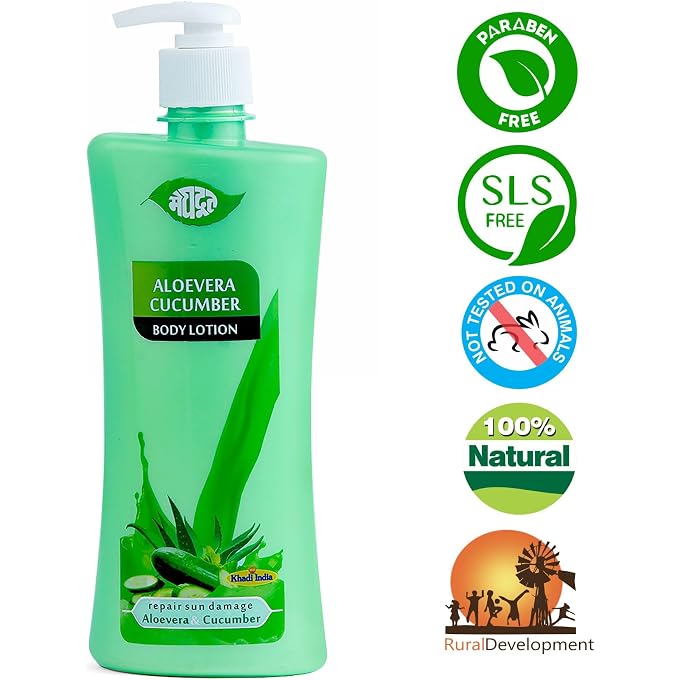 Meghdoot Aloevera Cucumber Body Lotion 500ml (Pack of 2) - Image 3