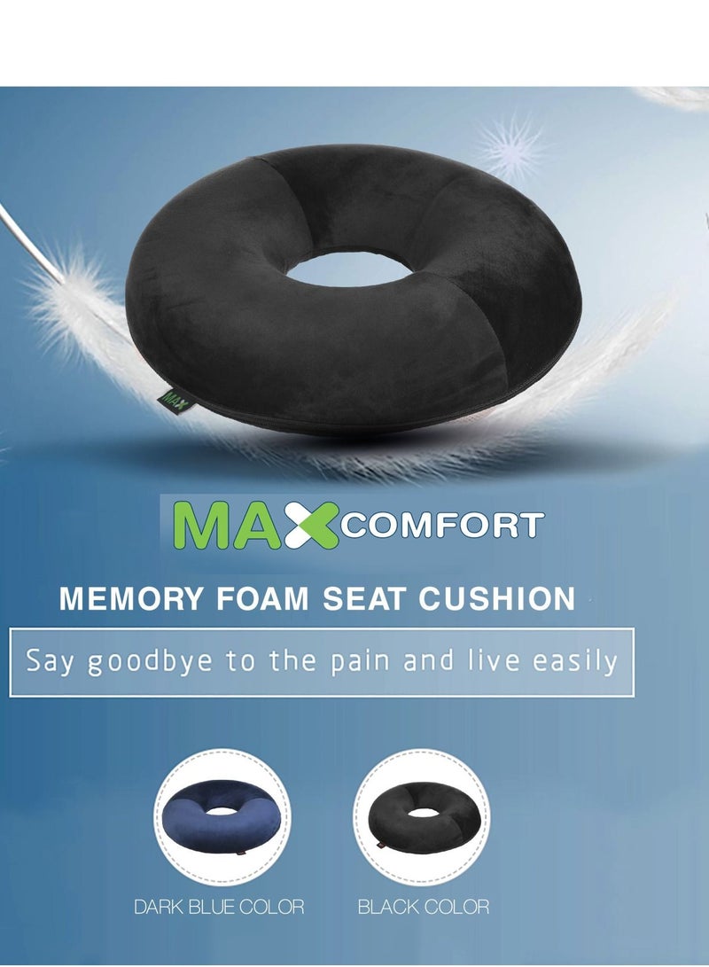 Max Comfort Max Comfort Hemorrhoid Seat Cushion - American Memory Foam for Hemorrhoids and Lower Back Pain Circular for Office Home Car Chair  - Image 4
