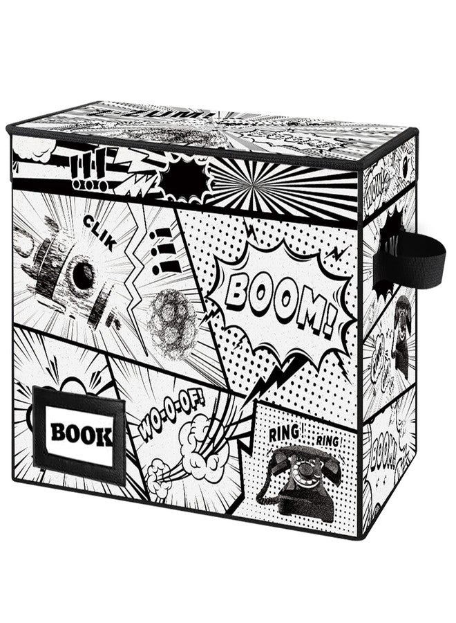 YNSZAS Collection Comic Book Storage Boxes, Protector Organizer 15.8" X 7.8" X 11.8" Collapsible Short Box Holds 160-180 Comic Book Heavy Duty Bin Container Holder Shelf - Image 1