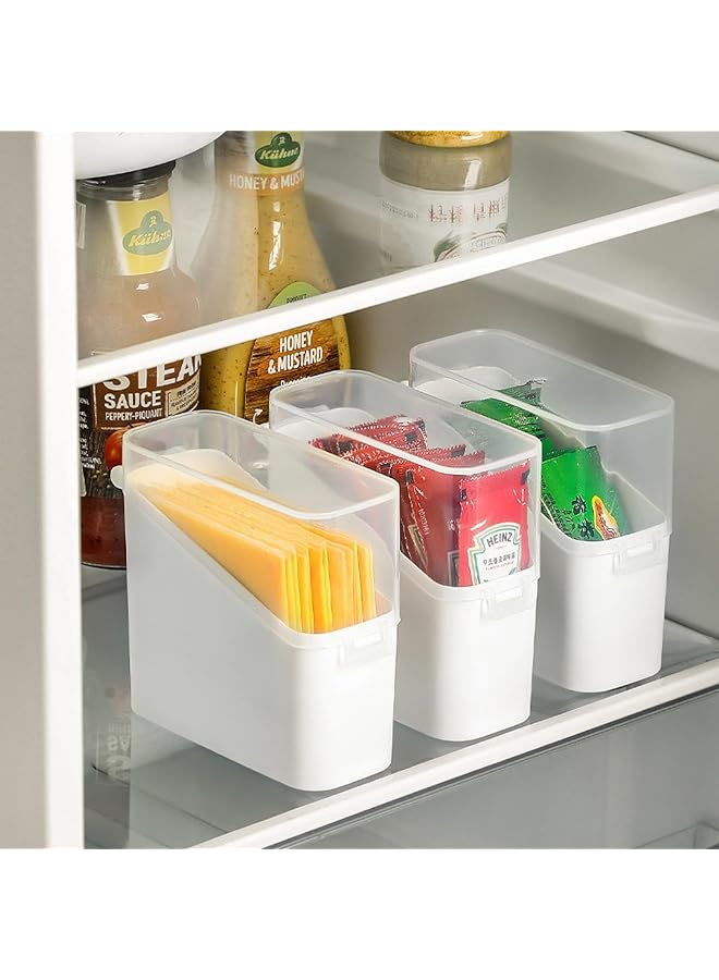 Excefore 3 Packs Sliced Cheese Holder With Lid, Plastic Cheese Storage Organizer, Cheese Container For Fridge, Cheese Keeper, Cheese Saver Holder (3Pcs) - Image 2