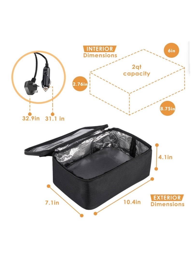 Portable oven, 12V car food heater, portable personal mini oven, electric heating lunch box  - Image 2