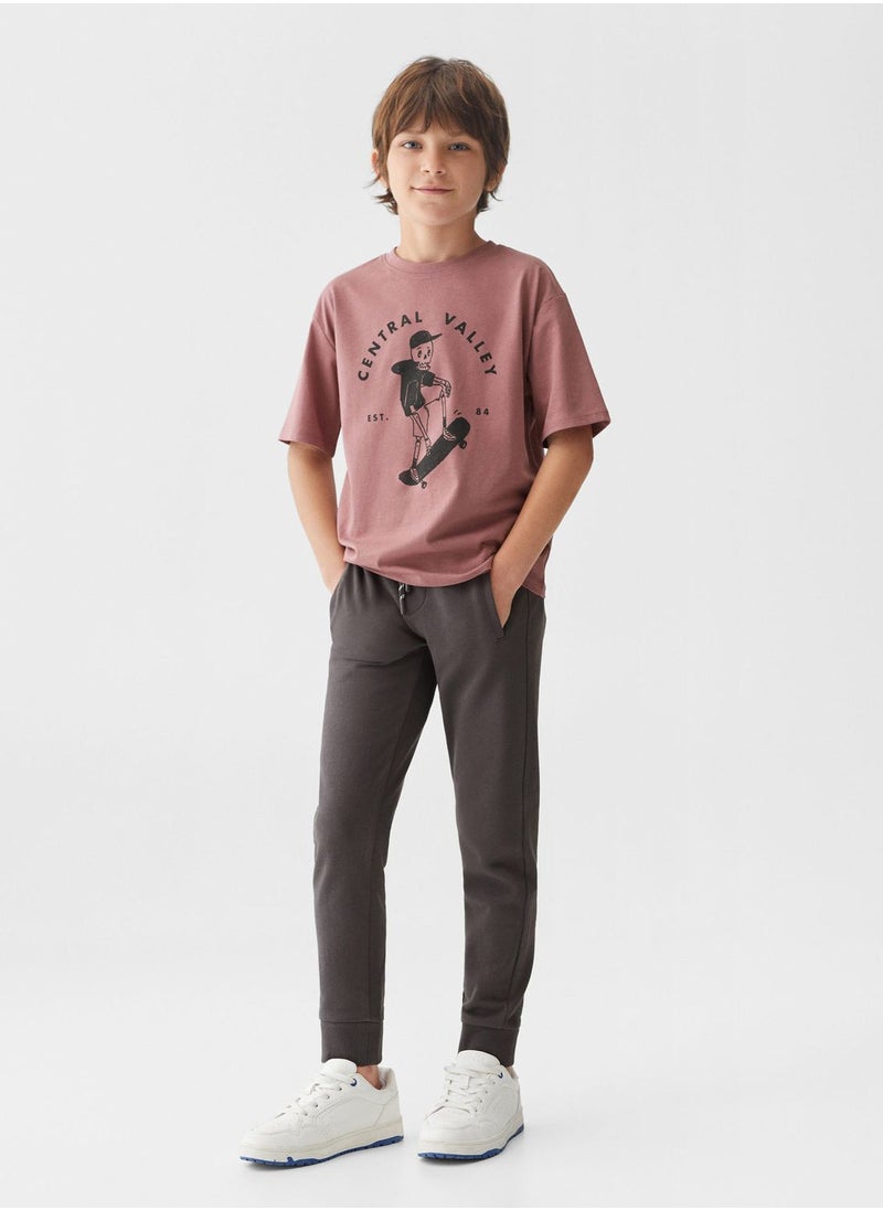 MANGO - Kids Essential Sweatpants - Image 1