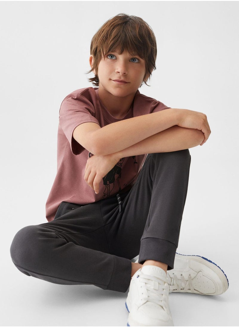 MANGO - Kids Essential Sweatpants - Image 1