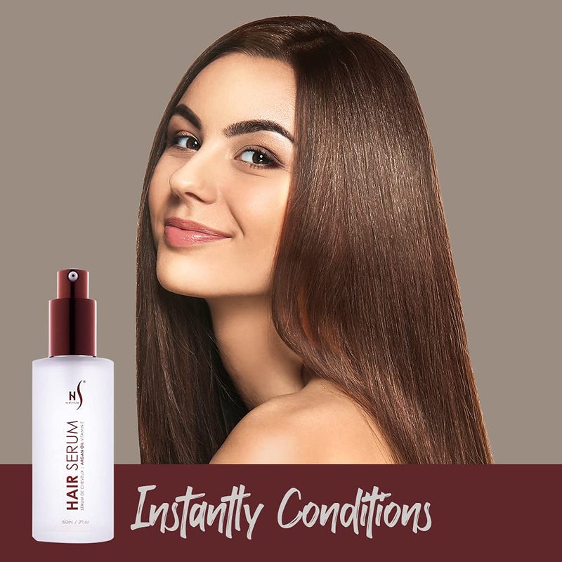 HerStyler Serum, 4 Pack - Hair Styling Agent with Argan Oil for Dry, Damaged Hair - Frizz Control Serum for Straightening, Shine, Trendy Tresses - Image 3
