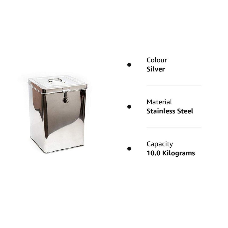 RJ kitchenware Store Stainless Steel Capacity Square Grocery Container for Kitchen Pipa Sape storge food and locking system hook 4 Square 1 A1 - Image 2