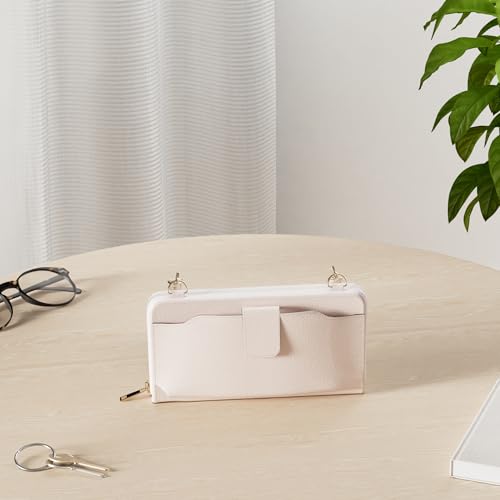 KA Womens Wristlet Wallet Crossbody Bag Cellphone Purse Handbag RFID Card Slots 2 Strap Wrist, Pink, 8.3*4.3*1.4 - Image 2