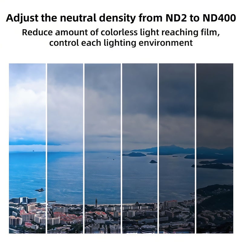 Variable Neutral Density ND2 ND400 Filter 46mm for DSLR Cameras - Image 3