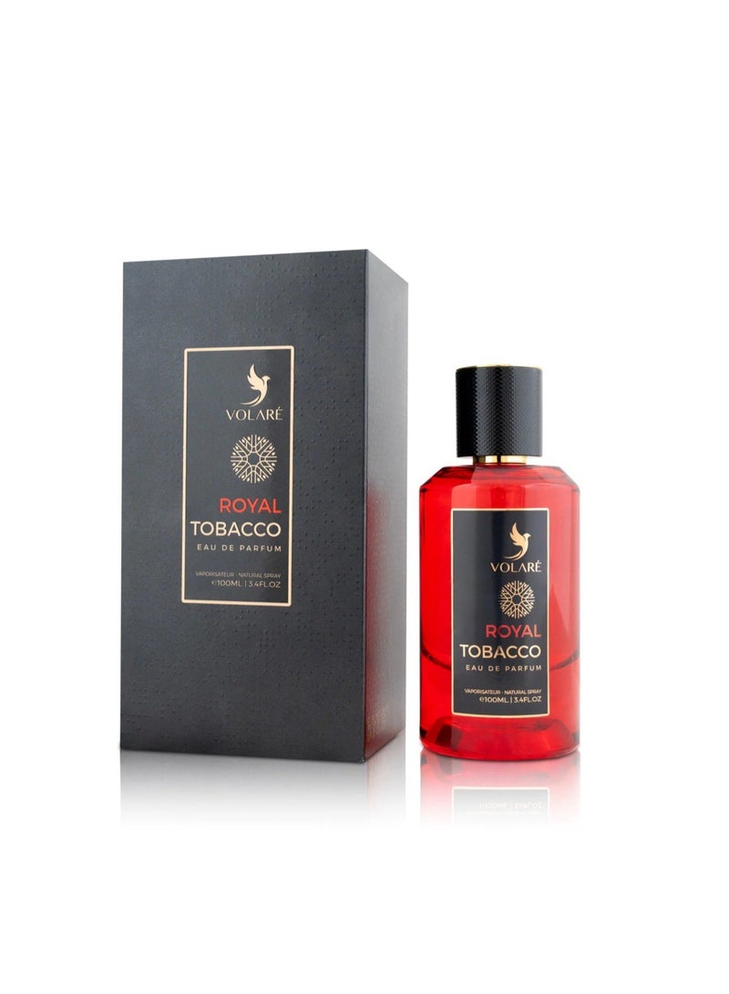 VOLARE Royal Tobacco Eau De Parfum for Men - 100 ml (Inspired by Red Tobacco Intense)‏ - Image 1