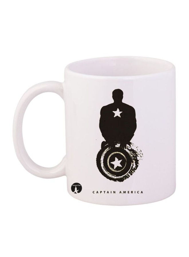 RYN Captain America Printed Mug White/Black 11ounce