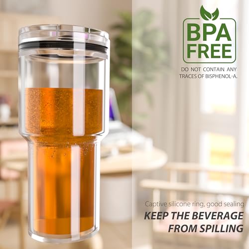CeleVista 20 oz Tumbler Lid for YETI, 4 Pack Magnetic Replacement Lids for 20 oz Tumbler & 10oz Lowball, 10 oz Mug, Spill Proof Cup Covers with Slide Switch, BPA Free - Image 4