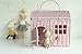 Rool Rattan House Shaped Basket Wicker Small Dollhouse Gift for Girls Boho Toys Mouse in a Box House Little Girl Purse Clutch Doll Carrier Pink - Image 4