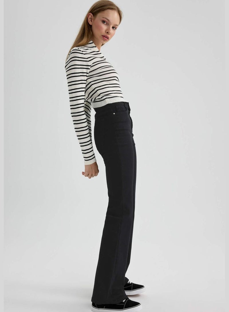 DeFacto Flare Fit Gabardine Culottes  - Image 4
