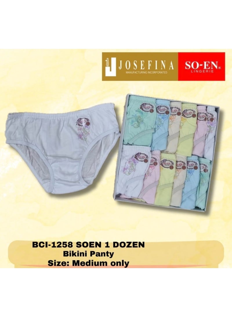 SOEN BCI 12PC BIKINI PANTY RANDOM FLORAL PRINT - Image 1