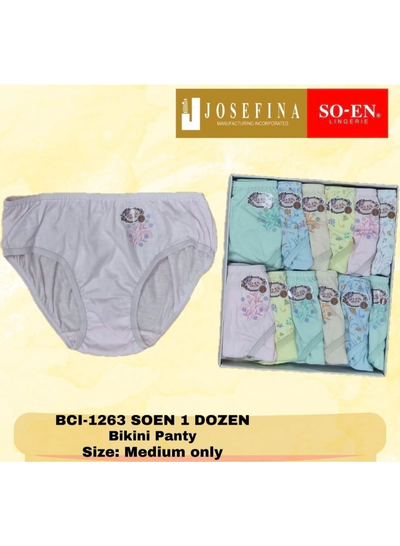 SOEN BCI 12PC BIKINI PANTY RANDOM FLORAL PRINT - Image 2