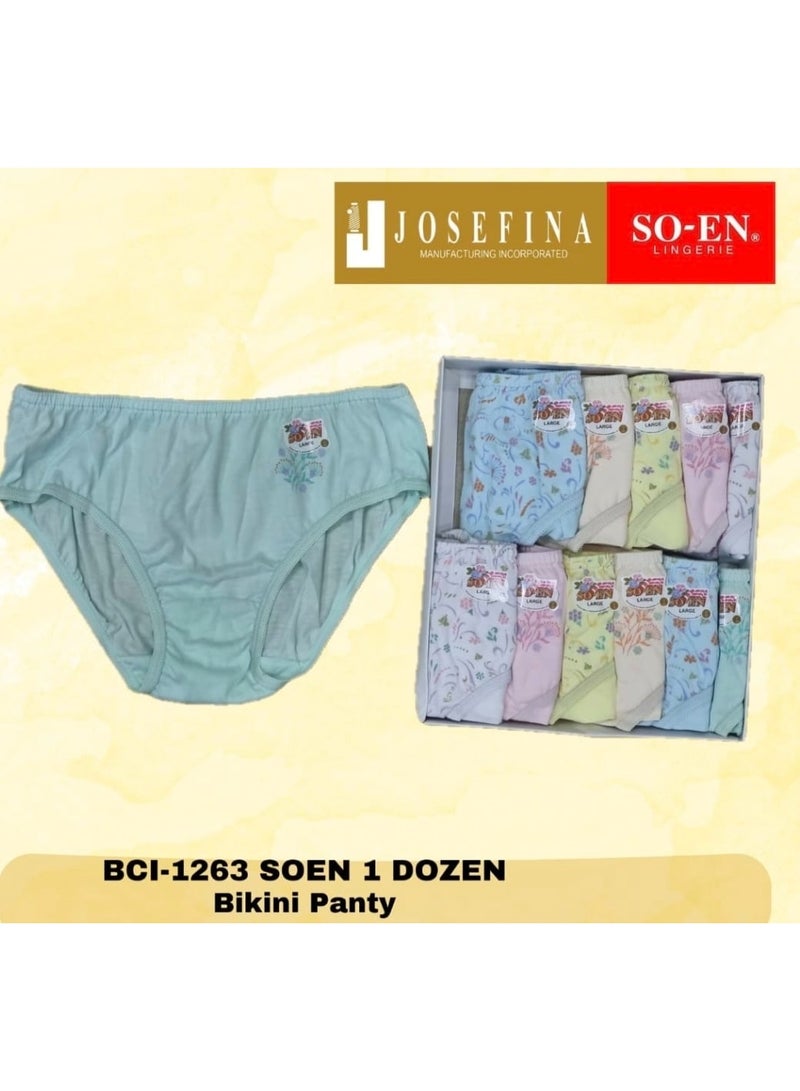 SOEN BCI 12PC BIKINI PANTY RANDOM FLORAL PRINT - Image 3