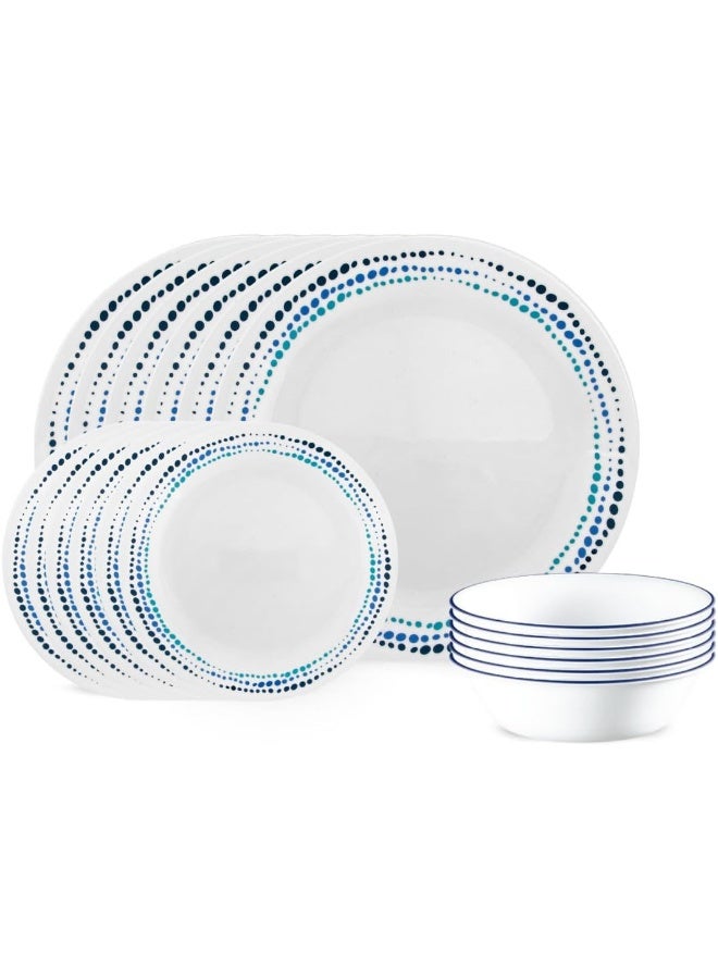 Corelle 18-Piece Chip Resistant Classic Collection Dinnerware Set, Service for 6 - Image 1