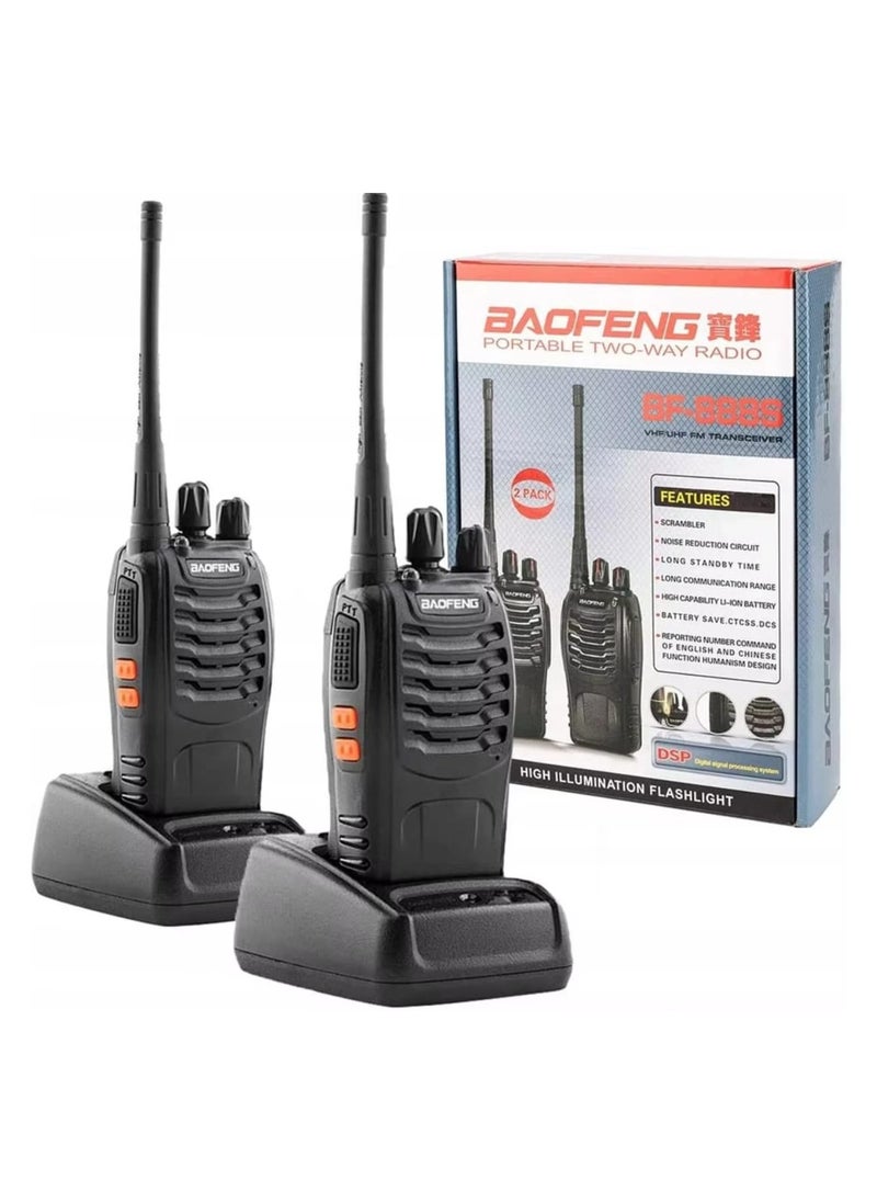 Baofeng - Walkie Talkie, baofeng 888s Handheld Two Way Radio Baofeng Radio Portable Walkie Talkie/pair Box 2600MAH - Image 1
