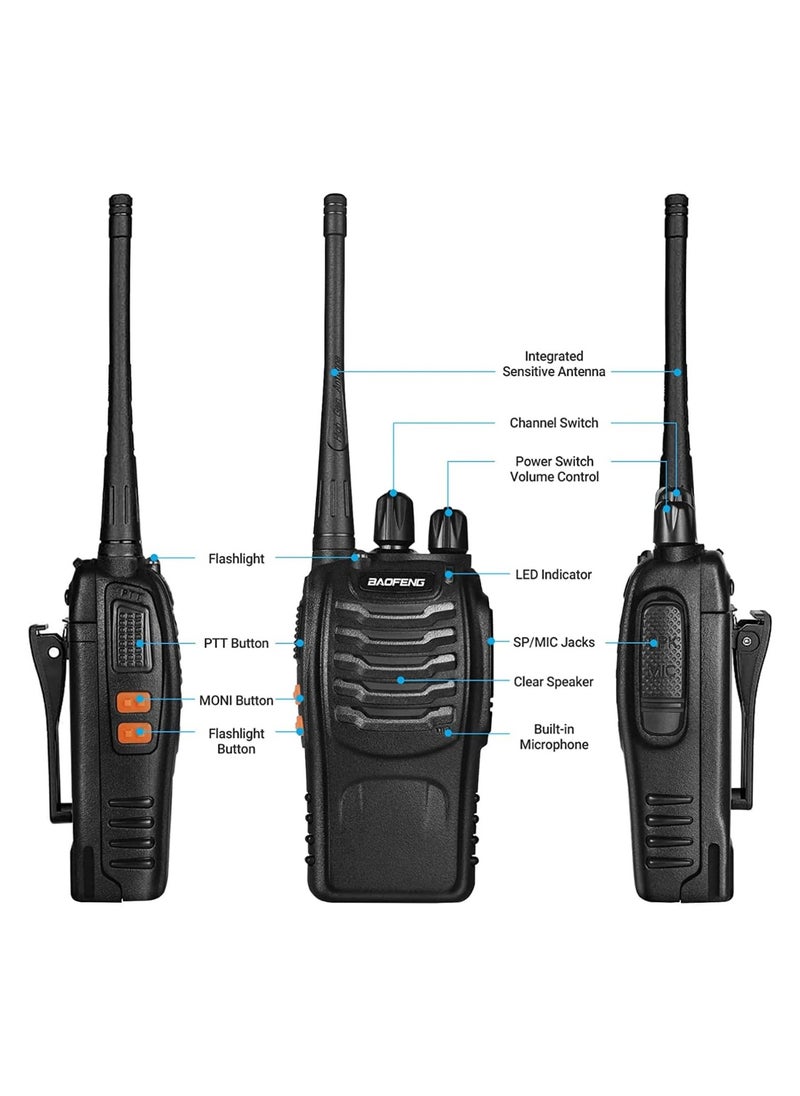Baofeng - Walkie Talkie, baofeng 888s Handheld Two Way Radio Baofeng Radio Portable Walkie Talkie/pair Box 2600MAH - Image 1